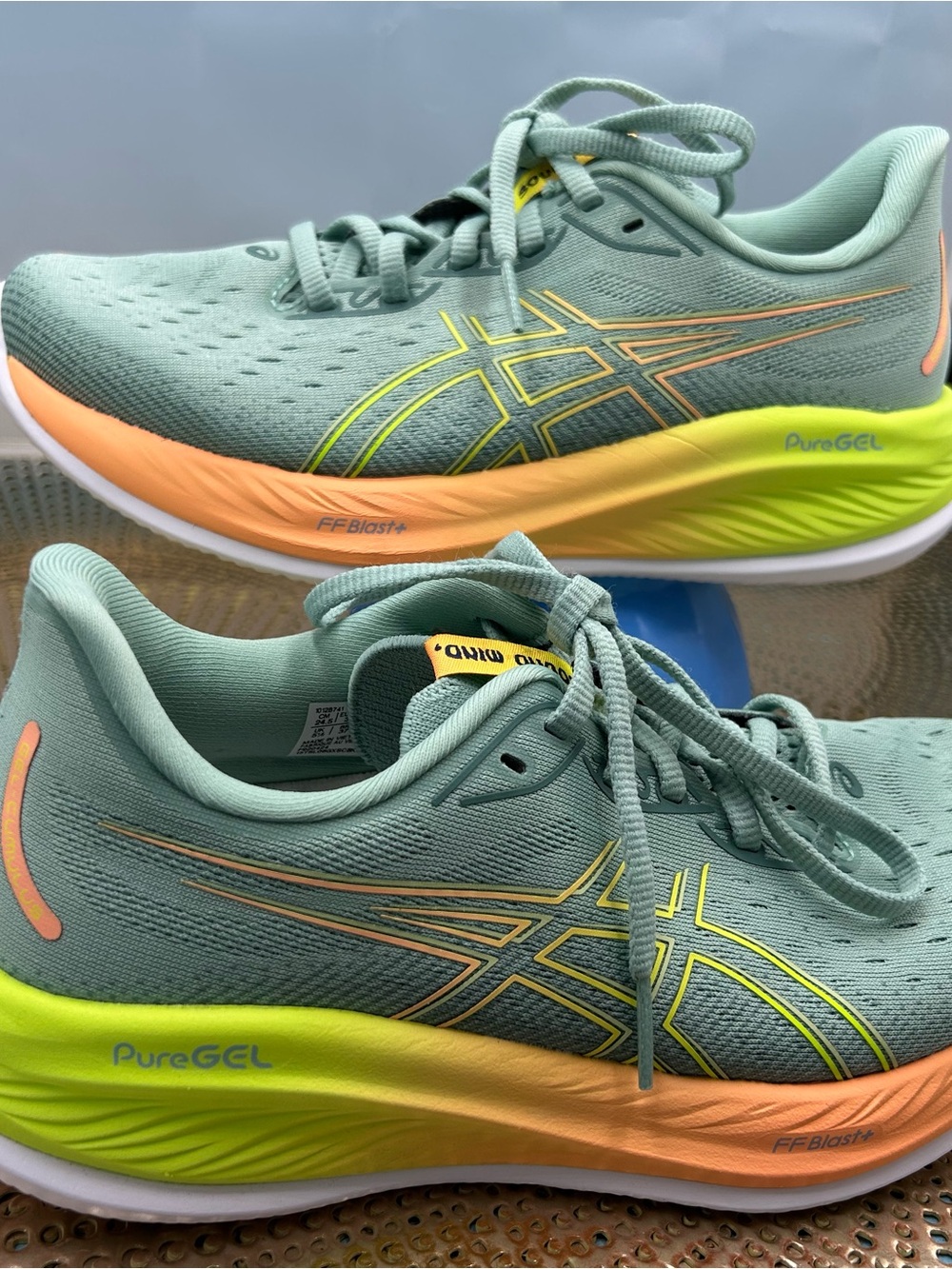 ASICS Mint Green women 7.5 gel running shoes
